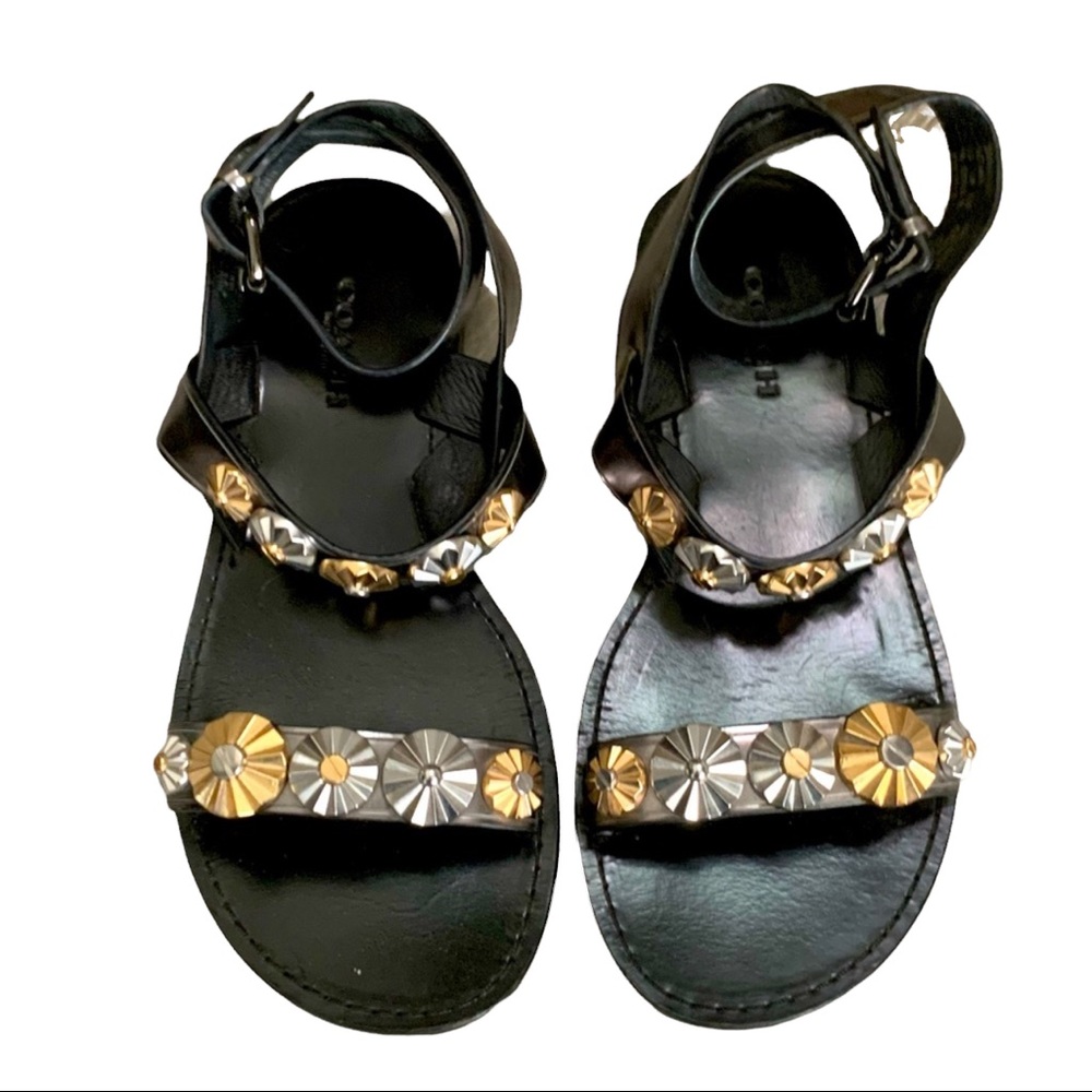 Coach Eleanor Mirror Metallic sandal women’s size 6 EUC - Picture 1 of 14